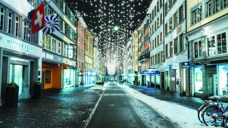 Der weihnachtliche Rennweg in Zürich